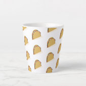 Isometric Taco Shell Food Restaurant Latte Mok (Voorkant)