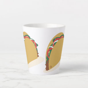 Isometric Tacos Shell Food Restaurant Latte Mok