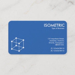 Isometrische Cube Motif - Blauwdruk (beide zijden) Visitekaartje