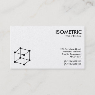 Isometrische Cube Motif - White/Black Visitekaartje