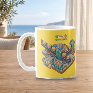 Isometrische Packing Factory Tycoon Game Mok
