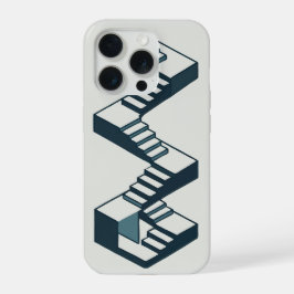 Isometrische Trap 3D Geometrische Architectuur Kun iPhone 15 Pro Hoesje