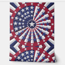 Isometrische VS Vlag Patroon Wallpaper & Curtain Behang