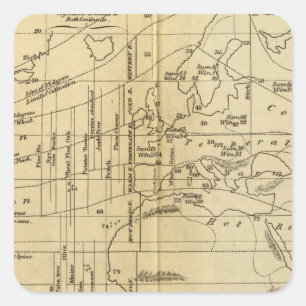Isothermisch diagram vierkante sticker