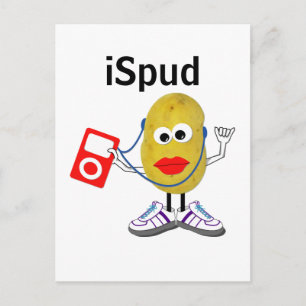 'iSpud' humoristique carte postale