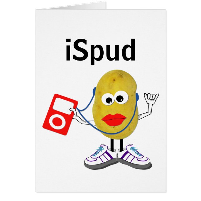 'ispud' humoristische parodiekaart (Voorkant)