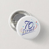 Israël 70 jaar onafhankelijkheidsdag 2018 ronde button 3,2 cm (Voorkant /achterkant)