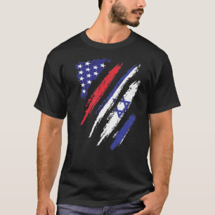 Israel American Groot Flag USA Patriot Heritage Mo T-shirt