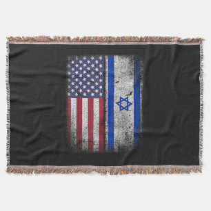 Israël Amerikaanse Vlag Israël VS wortels Amerika Deken