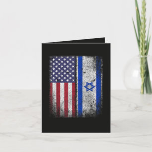 Israël-Amerikaanse Vlag Israël VS Wortels Amerika Feestdagen Kaart