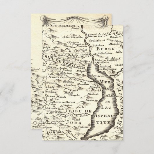 Israel Antiek kaart Bar Mitzvah RSVP Reactie (Voorkant / Achterkant)