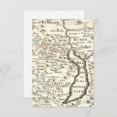 Israel Antiek Map Benjamin Bar Mitzvah Dank je Kaart (Voorkant / Achterkant)