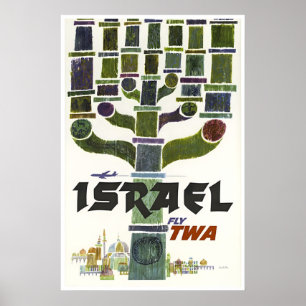 Israël Art Jérusalem Imprimer Affiche de voyage TW