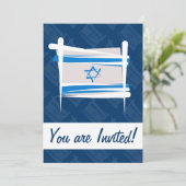 Israel Brush Flag Kaart (Staand voorkant)