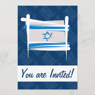 Israel Brush Flag Kaart