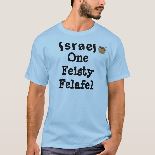Israël de feisty felafel t-shirt (Voorkant)