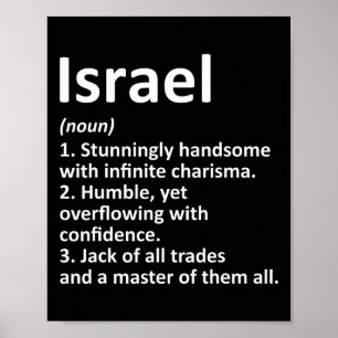 Israël Definitie Persoonlijke Naam Grappige Verjaa Poster