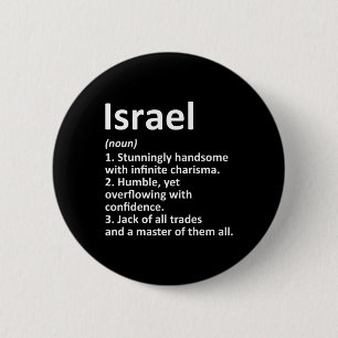 Israël Definitie Persoonlijke Naam Grappige Verjaa Ronde Button 5,7 Cm