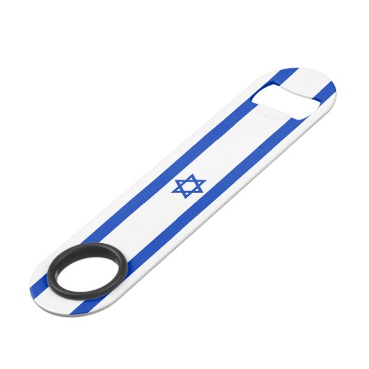Israël drapeau blanc et bleu patriotique moderne (Devant angulaire)