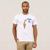 Israël Drapeau Coeur et carte T-shirt (Devant entier)