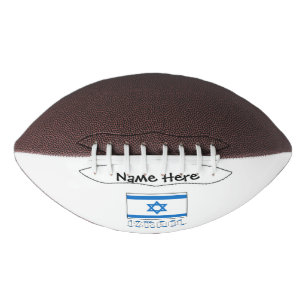 Israël en Israël Vlag Gepersonaliseerd American Football