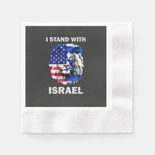 Israël en Vlag van de VS Leeuw _ Ik sta achter Isr Servet
