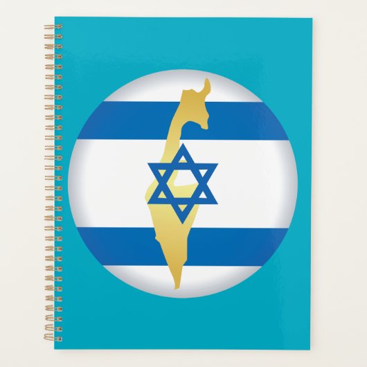 Israel Flag and Map Blue Star of David Emblem (Devant)