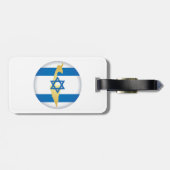 Israel Flag and Map Blue Star of David Emblem Bagagelabel (Achterkant horizontaal)