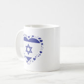 Israel Flag Heart Koffiemok (Voorkant links)