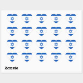 Israel Flag Heart Sticker (Vel)