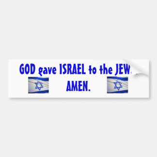 israël_flag_Israel, israeli_flag_Israel, GOD g.. Bumpersticker
