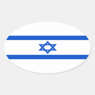 Israel Flag Oval Sticker