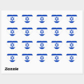 Israel Flag Patriotic Hart Sticker (Vel)