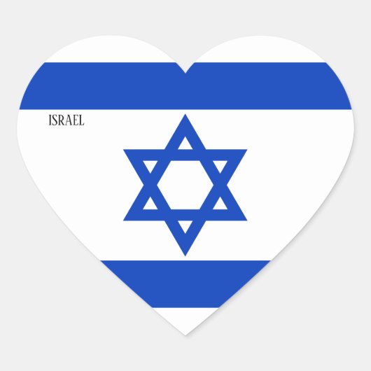 Israel Flag Patriotic Hart Sticker (Voorkant)