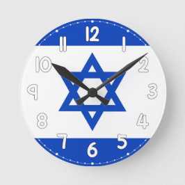 Israel Flag Wall Clock - Flag of Israel Ronde Klok