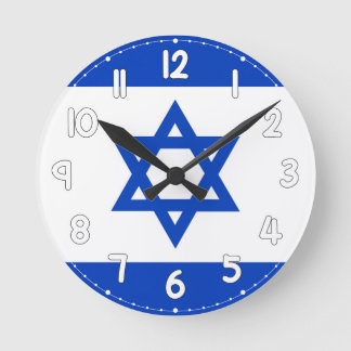 Israel Flag Wall Clock - Flag of Israel Ronde Klok