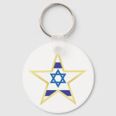 Israel Gold Star Sleutelhanger (Voorkant)