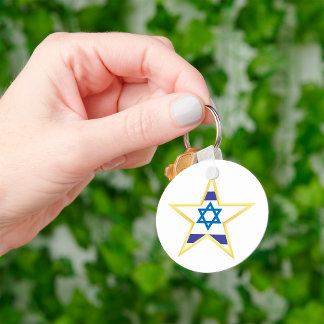 Israel Gold Star Sleutelhanger