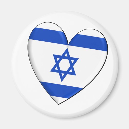 Israel Heart Flag Magneet (Voorkant)