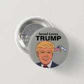 Israel houdt van Trump Button (Voorkant /achterkant)
