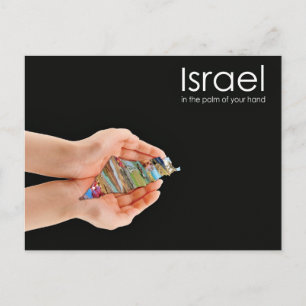 Israël in de handpalm briefkaart