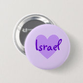 Israël in Paars Ronde Button 5,7 Cm (Voorkant /achterkant)