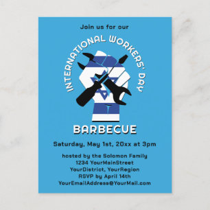 ISRAEL LABOR DAY Barbecue Uitnodiging Briefkaart