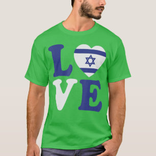 Israël Liefde Vlag Ik Sta Met Israël Erfgoed Israë T-shirt