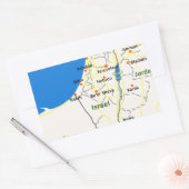 Israel map.JPG Rechthoekige Sticker (Envelop)