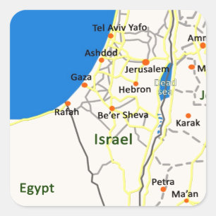Israel map.JPG Vierkante Sticker