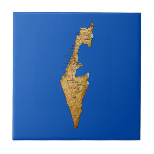 Israel Map Tile Tegeltje