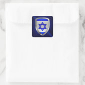 Israel Metallic Emblem Vierkante Sticker (Tas)