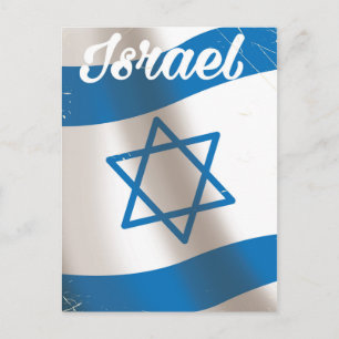 Israël nationale vlag vintage reisposter briefkaart