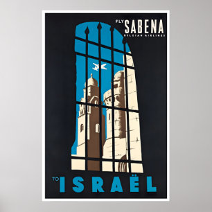 Israël Reisposter Kunst Sabena Print